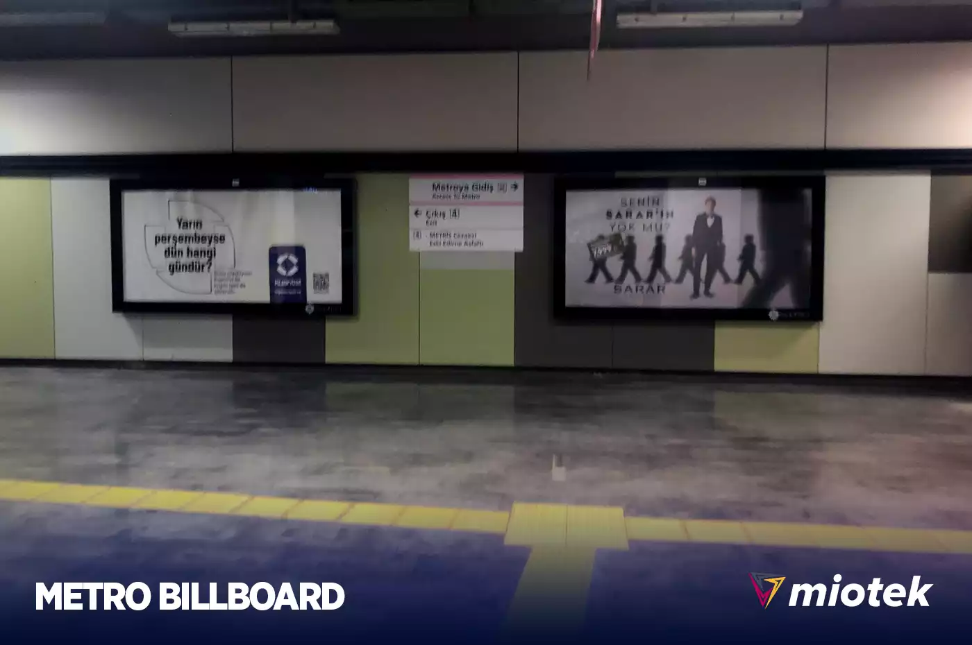 Metro ve Tramvay duraklarında billboard reklam panoları